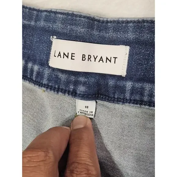 Lane Bryant High Rise distressed Jegging Padel jeans size 18 plus size denim NWT - Picture 5 of 10